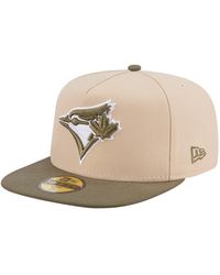 KTZ - Light Beige/olive Toronto Blue Jays Two-tone Color Pack A-frame 59fifty Fitted Hat - Lyst