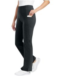 Woman Within - Plus Size Tall Plus-size Stretch-cotton Knit Pull-on Bootcut Pocket leggings - Lyst