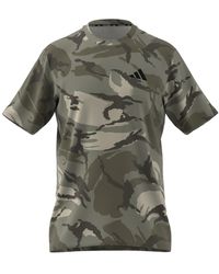 adidas - Short Sleeve Crewneck Camo Print T-shirt - Lyst