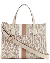 Guess - Silvana Small Monogram Double Compartment Tote - Lyst