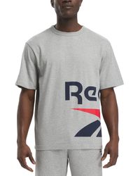 Reebok - Regular-fit Side Vector Logo Graphic T-shirt - Lyst