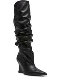 Steve Madden - Distortion Knee-high Wide-calf Slouch Wedge Boots - Lyst