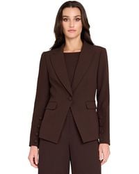 Tahari - Peak Lapel One-button Jacket - Lyst