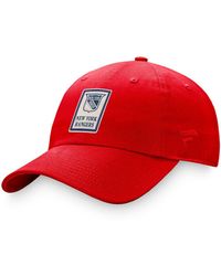 Fanatics - Branded Red New York Rangers Heritage Vintage-like Adjustable Hat - Lyst