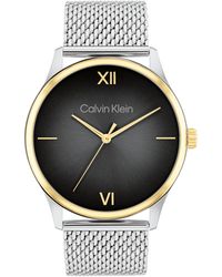 Calvin Klein - Ascend Two-tone Stainless Steel Mesh Bracelet Watch 43mm - Lyst