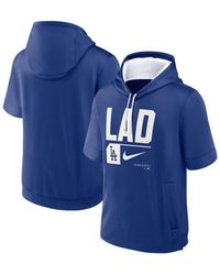 Nike - Royal Los Angeles Dodgers Tri Code Lockup Short Sleeve Pullover Hoodie - Lyst