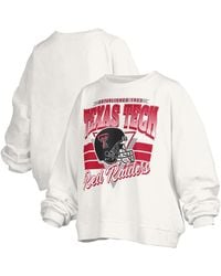 Pressbox - Texas Tech Red Raiders Oversized Janice Retro Waist-length Pullover Sweatshirt - Lyst
