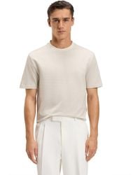 BOSS - Boss By Micro Pattern Mercerized-cotton T-shirt - Lyst