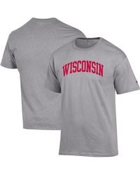 Champion - Red Wisconsin Badgers Basic Arch T-shirt - Lyst