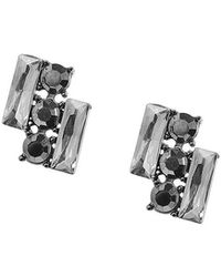 SOH - Crystal Bar Stud Earrings - Lyst