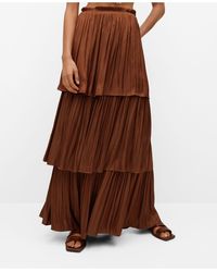 mango red maxi skirt