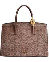 Donna Karan - Loden Python Suede Medium Satchel Handbag - Lyst