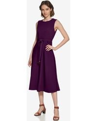 Calvin Klein - Sleeveless Midi A-line Dress - Lyst