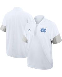 Nike - North Carolina Tar Heels 2025 Sideline Short Sleeve Quarter-zip Coach Jacket - Lyst