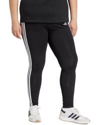 adidas - Plus Size Essentials 3-stripes Cotton leggings - Lyst