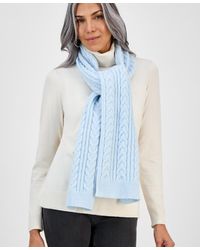Style & Co. - Solid Cable Knit Scarf - Lyst