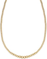 Signature Gold - Graduated Bead Necklace In 14k Gold Over Resin - Lyst