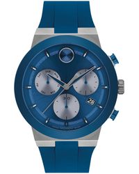 Movado - Bold Fusion Swiss Quartz Chrono Silicone Watch 44.50mm - Lyst