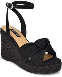 Nine West - Dotime Almond Toe Ankle Strap Wedge Sandals - Lyst