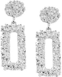 SOH - Textured Geometric Drop Earrings - Lyst