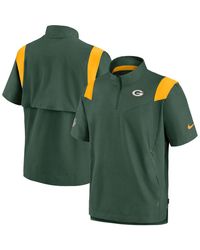 Nike Men's Green Bay Packers Alpha Fly Rush Quarter-zip Jacket in