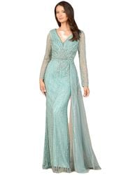 Lara - Long Sleeve V-neck Gown - Lyst