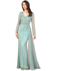 Lara - Long Sleeve V-neck Gown - Lyst