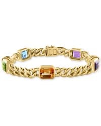 Effy - Effy Multi-gemstone Cuban Link Statement Bracelet (9-1/10 Ct. T.w. - Lyst