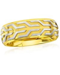 Metallo - Stainless Steel Designed Ring - Lyst