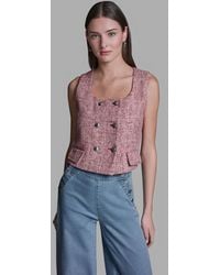 BCBGMAXAZRIA - Square Neck Double Breasted Vest - Lyst