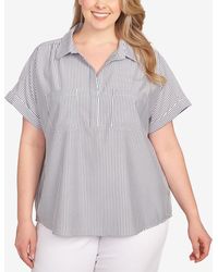 hearts of palm - Plus Size Stripe Pull Over Top - Lyst