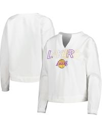 Concepts Sport - Los Angeles Lakers Sunray Notch Neck Long Sleeve T-shirt - Lyst