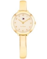 Tommy Hilfiger - Quartz Tone Stainless Steel Bangle Bracelet Watch - Lyst