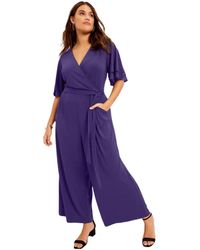 June + Vie - June + Vie Plus Size June + Vie Wide-leg Jumpsuit - Lyst