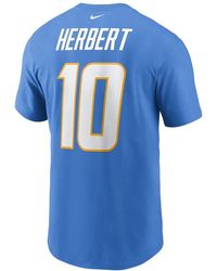 Nike - Los Angeles Chargers Pride Name And Number Wordmark 3.0 Player T-shirt Justin Herbert - Lyst
