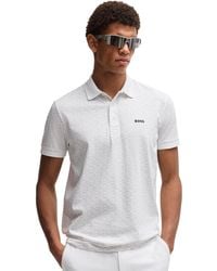 BOSS - Boss By Stretch Cotton Printed Paddy Polo Shirt - Lyst