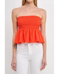 Endless Rose - Smocked Strapless Top - Lyst