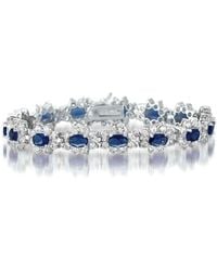 Genevive Jewelry - Sterling Silver White Gold Plated - Lyst