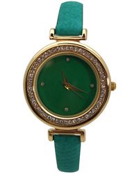 Olivia Pratt - Faux Leather Solid Colors And Rhinestones Watch - Lyst