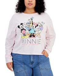 Disney - Trendy Plus Size Minnie & Friends Long-sleeve Graphic Tee - Lyst