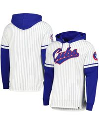 '47 - 47 Brand Chicago Cubs Pinstripe Double Header Pullover Hoodie - Lyst