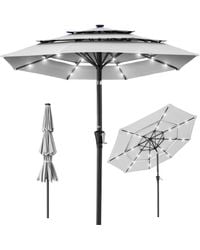 Best Choice Products - 10ft 3-tier Solar Patio Umbrella W/ 24 Led Lights - Lyst