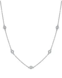 Giani Bernini - Cubic Zirconia Station Statement Necklace In Sterling Silver, 16" + 2" Extender, Created For Macy's - Lyst