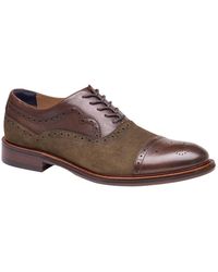 Johnston & Murphy - Conard 2.0 Cap Toe Leather And Suede Oxford - Lyst