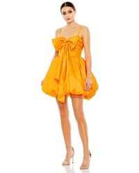 Mac Duggal - Spaghetti Strap Center Bow Balloon Mini Dress - Lyst