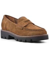 White Mountain - Gunner Lug Sole Loafers - Lyst