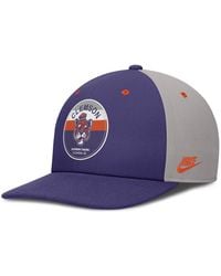 Nike - Purple/gray Clemson Tigers Prep Pro Performance Snapback Hat - Lyst