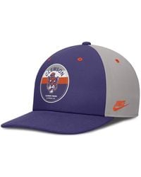 Nike - Purple/gray Clemson Tigers Prep Pro Performance Snapback Hat - Lyst