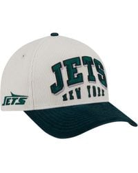 KTZ - Cream/green New York Jets Two-tone Sided Corduroy 9forty A-frame Adjustable Hat - Lyst