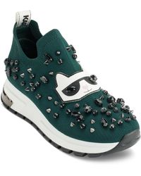 Karl Lagerfeld - Malna Embellished Pull-on Sneakers - Lyst